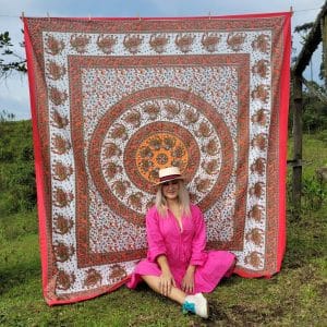 Manta Tapiz Mandala Carrusel de Elefantes